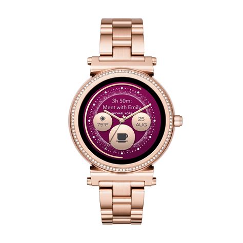 michael kors access rose gold tone ladies smartwatch|michael kors access touchscreen smartwatch.